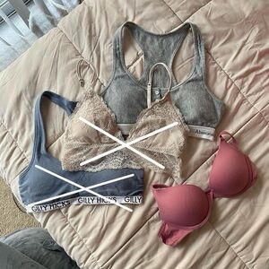 multi-coloured bralette bundle - 2 pieces